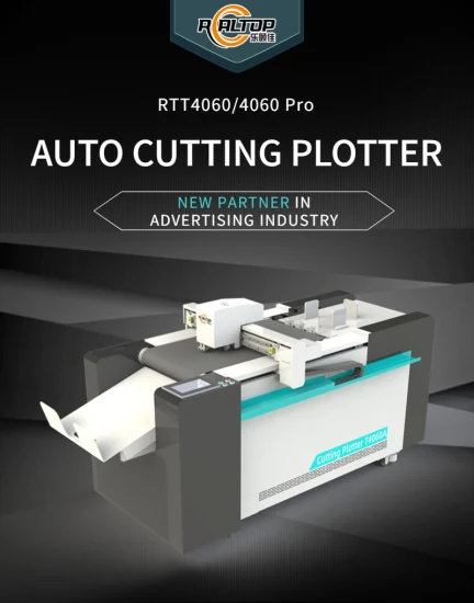 Realtop mini plotter de corte de caixa de papelão plana Rtt4060